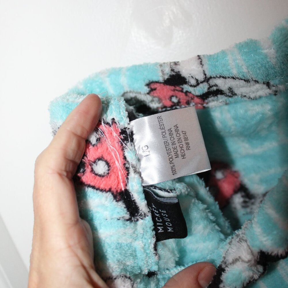 Disney Mickey Mouse Woman's Soft Plush Pajama Pant Size Large- New - Picture 2 of 3